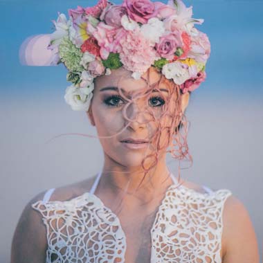 coiffure mariage fleurs